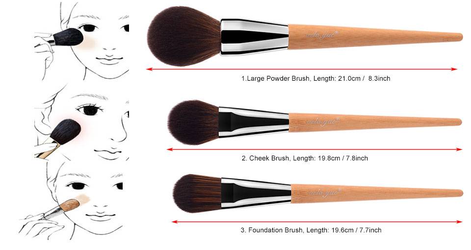 Pro Makeup Brushes 7 pcs Set