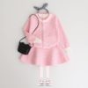 Girl’s Geometric Pattern Warm Cardigan and Skirts Set Dresses Children's Girl Clothing 