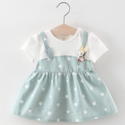 Girls’ Casual Dress with O-Neck Dresses Children's Girl Clothing