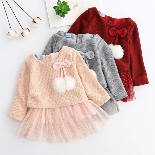 Girls’ Casual Dress with O-Neck Dresses Children's Girl Clothing
