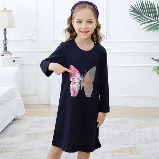 Long-Sleeved Cotton Dress Dresses Children's Girl Clothing
