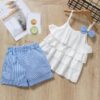 Girls’ Cute Bright Printed Cotton Clothes Set Clothing Sets Children's Girl Clothing 