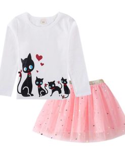 Girls’ Cute Printed Cotton Clothes Set Clothing Sets Children's Girl Clothing