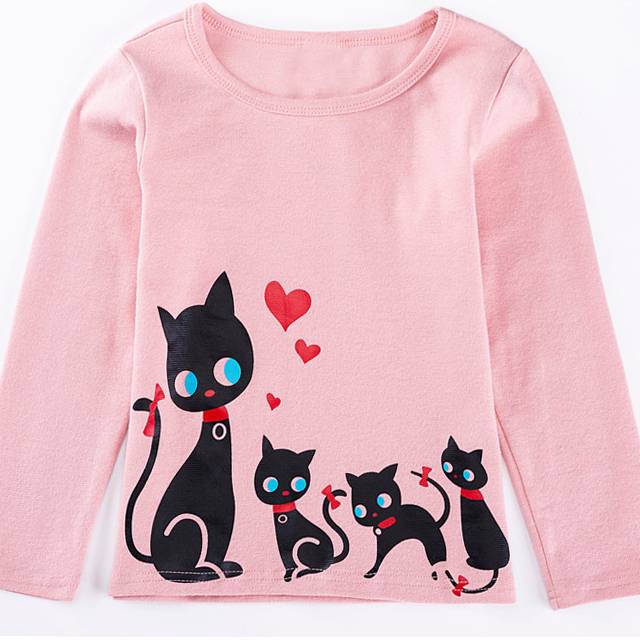 Girls' Cute Printed Cotton Clothes Set