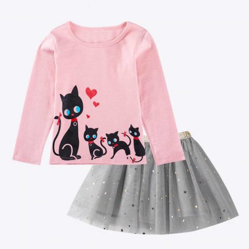 Girls’ Cute Printed Cotton Clothes Set Clothing Sets Children's Girl Clothing