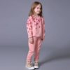 Girl’s Floral Pattern Sweatshirt and Pants Set Clothing Sets Children's Girl Clothing