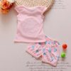 Cute Summer Shorts & T-Shirt Set With Kitty Print Clothing Sets Children's Girl Clothing 