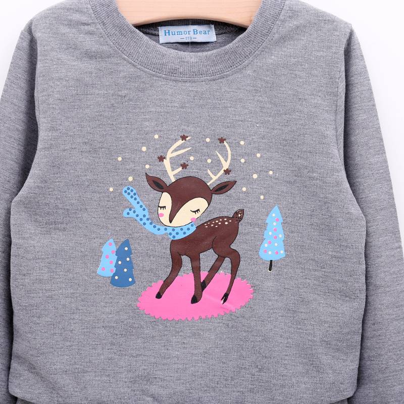 Deer Printed Cotton Clothing Set