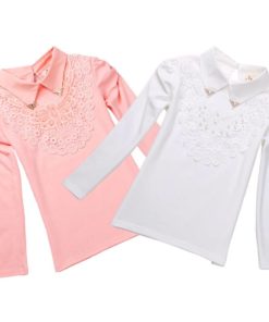 Fashion Girl’s Lace School Blouses Blouses & Skirts Children's Girl Clothing
