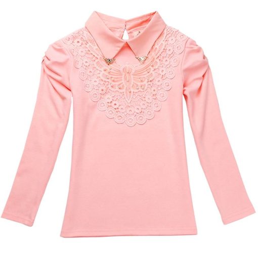 Fashion Girl’s Lace School Blouses Blouses & Skirts Children's Girl Clothing