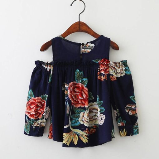 Girls’ Floral Worsted Cotton Blouse Blouses & Skirts Children's Girl Clothing