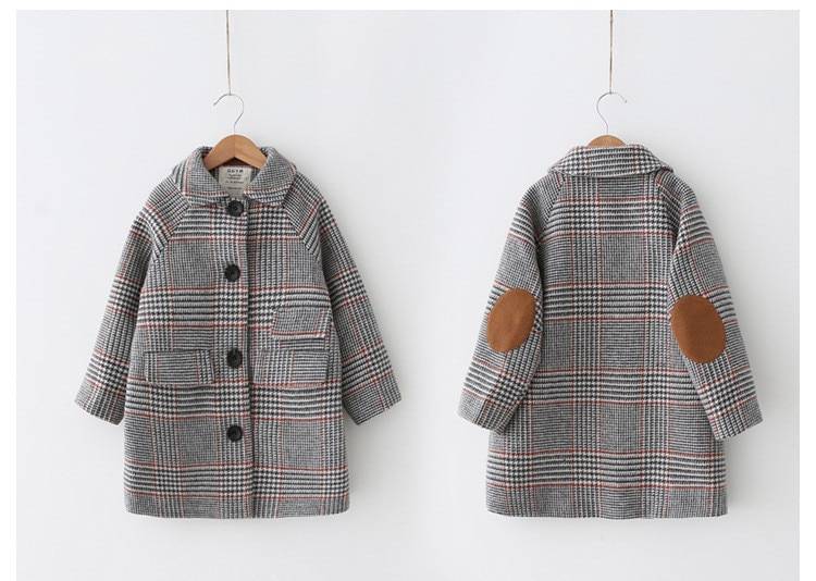 Elegant Style Windproof Cotton Coat for Girls