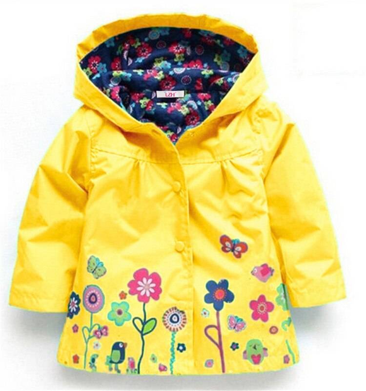 Girl's Bright Floral Nylon Jacket