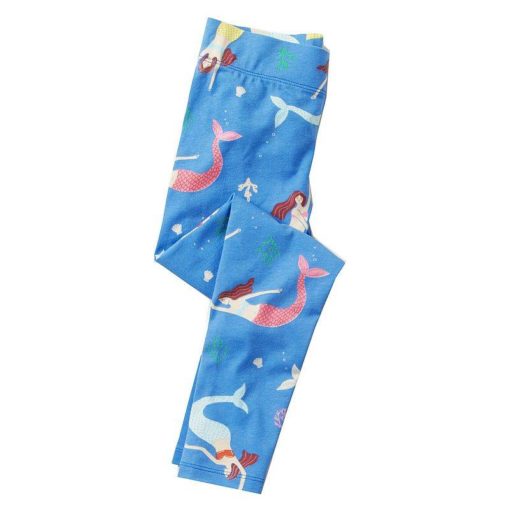 Girl’s Mermaid Printed Leggings Pants Children's Girl Clothing