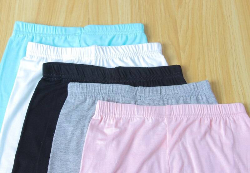 Girls' Casual Cotton Shorts with Elastic Waist