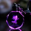 Crystal Color Changing Zodiac Car Keychain Auto Parts and Accessories Car Electronics General Merchandise