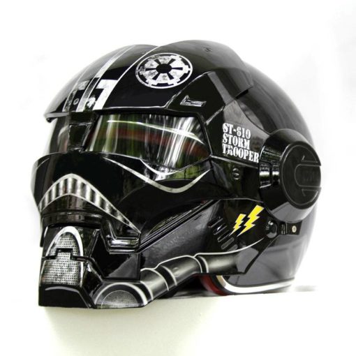 Star Wars Black Stormtrooper Full Face Motorcycle Helmet Auto Parts and Accessories Car Electronics General Merchandise