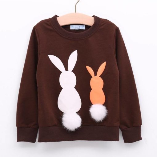 Cute Rabbits Warm Loose Girl’s Sweater Sweaters Children's Girl Clothing