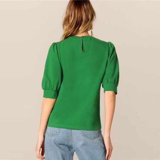 Women’s Casual Style Puff Sleeve Blouse Blouses & Shirts Women's Women's Clothing