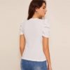 Women’s Puff Sleeve White Blouse Blouses & Shirts Women's Women's Clothing 