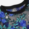Women’s Floral Embroidery Sheer Blouse Blouses & Shirts Women's Women's Clothing 