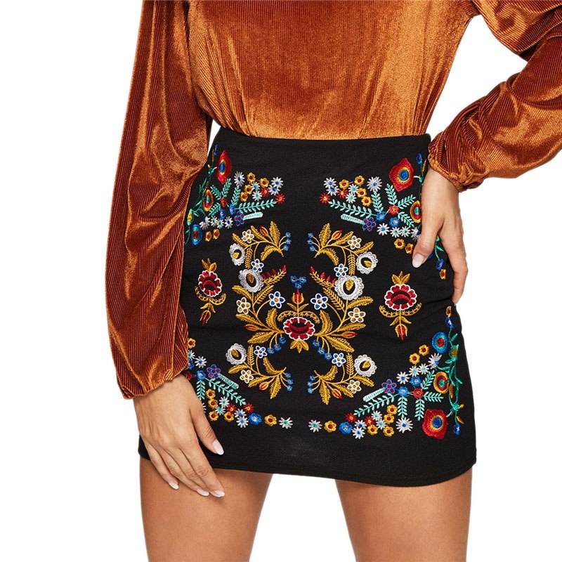 Women's Ethnic Style Bodycon Skirt
