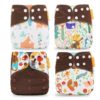 Breathable Washable Cloth Nappies Set with Cute Print Baby Products General Merchandise