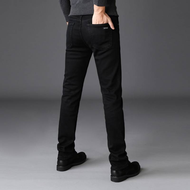 Men's Black Straight Jeans