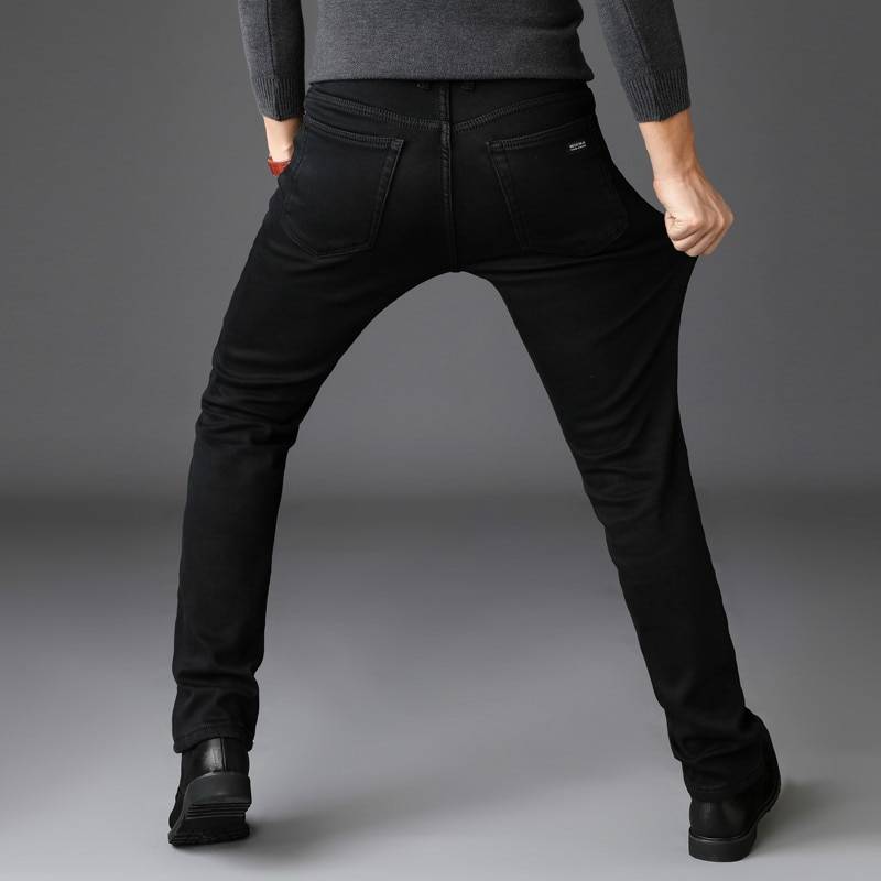 Men's Black Straight Jeans