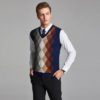 Men’s Diamond Patterned Sweater Vest Sweaters Men's Men's Clothing
