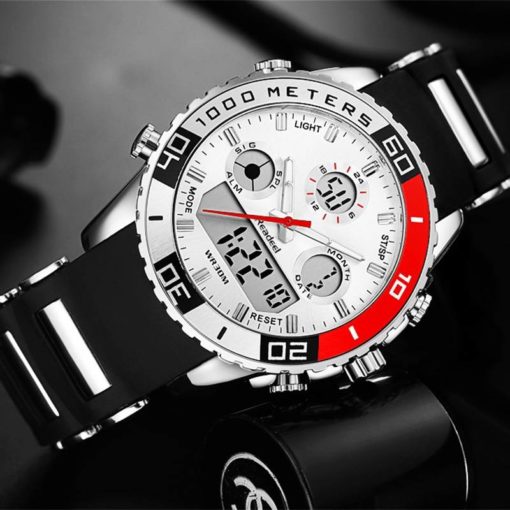 Men’s Multifunctional Waterproof Watches with LED Display New Collections