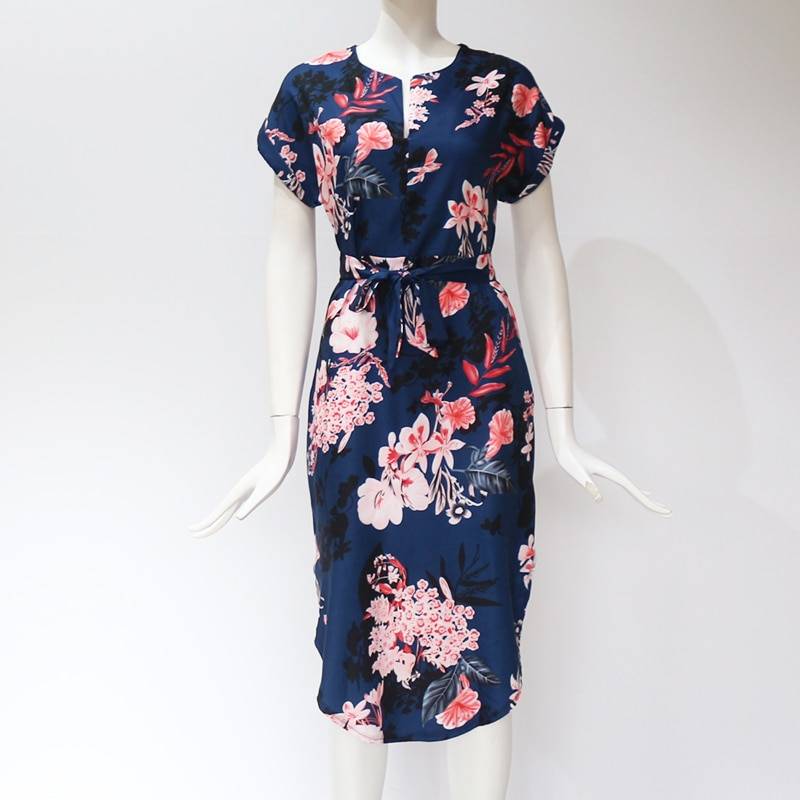Women's V-Neck Floral Printed Dress | Liquidation Square