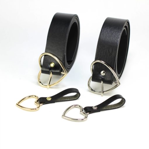 Women's Leather Belt Decorated With Heart | Liquidation Square
