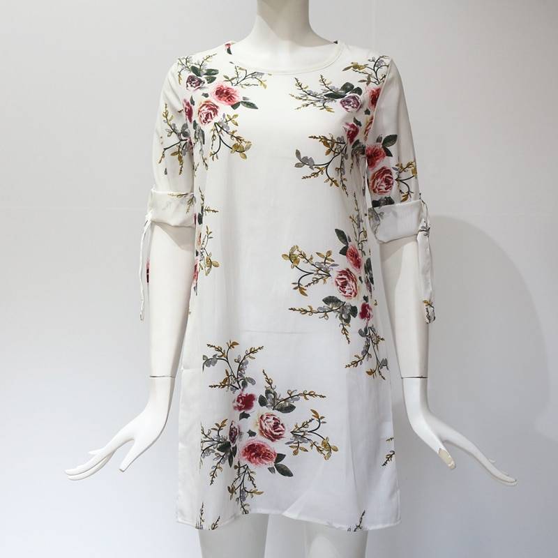 Women's Loose Floral Printed Summer Dress