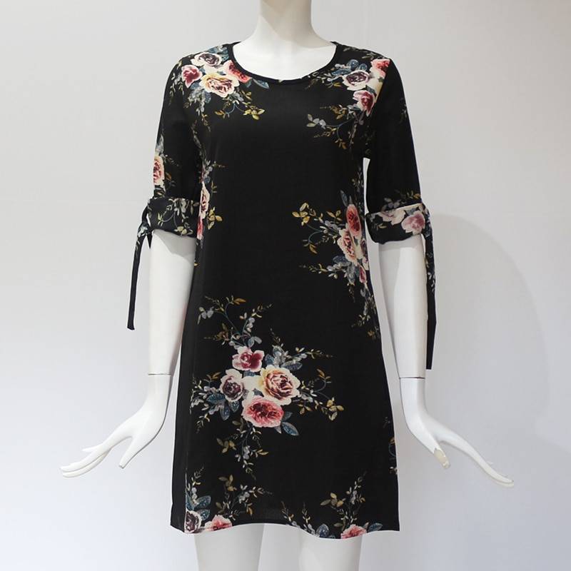 Women's Loose Floral Printed Summer Dress