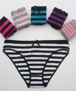 Women’s Striped Cotton Panties Set Bottoms Women's Women's Clothing