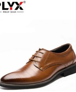 PHLIY XUAN Flat Classic Men Dress Shoes Genuine Leather Men's Shoes Shoes