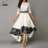 Elegant Sexy Hollow Out White Lace Long Party Dress Casual Plus Size Dresses Women's Women's Clothing 