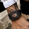 Military Silicone Brand Pirate Hollow Watch Mens Watches Watches 