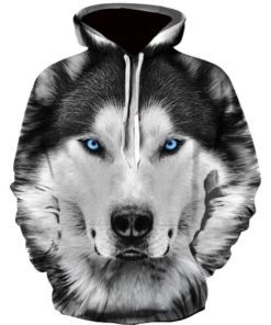 New Arrival Fashion Mens Hoodies 3D Wolf Printed Loose Fit Autumn Sweatshirt for Men Streetwear Hoody Funny Hoodie Brand Hoodies & Sweatshirts Men's Men's Clothing