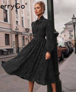 Polka Dot Black Elegant Dress Dress Women's Women's Clothing