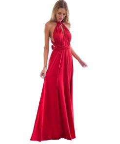 Red Bandage Long Dress For Bridesmaids Dress Women's Women's Clothing