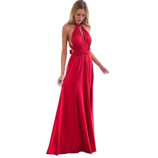Red Bandage Long Dress For Bridesmaids Dress Women's Women's Clothing