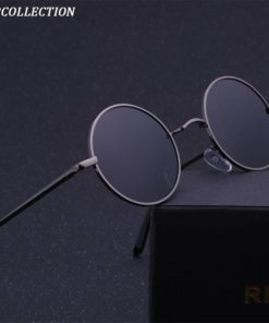 Steampunk Round Anti-UV Polarized Metal Frame Retro Sunglasses Women's Accessories Accessories