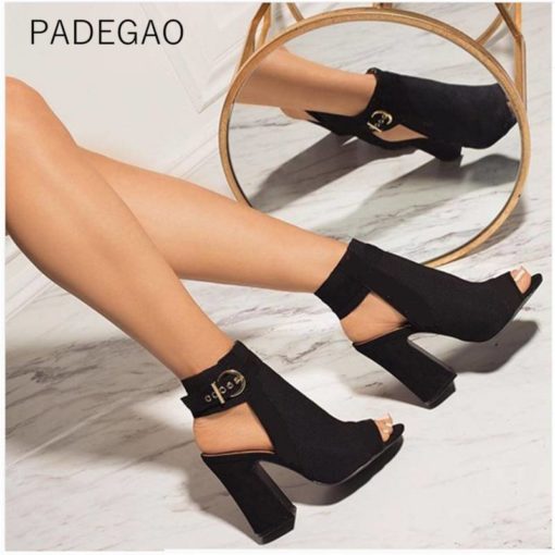 Summer Ladies Sexy High Heels Sandals Black Women's Shoes Shoes
