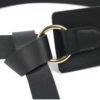 Women Black Wide leather Belt Women's Accessories Accessories