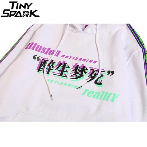 Drunk Illusion Chinese Character Hoodie Streetwear Casual Black Hoodies & Sweatshirts Men's Men's Clothing