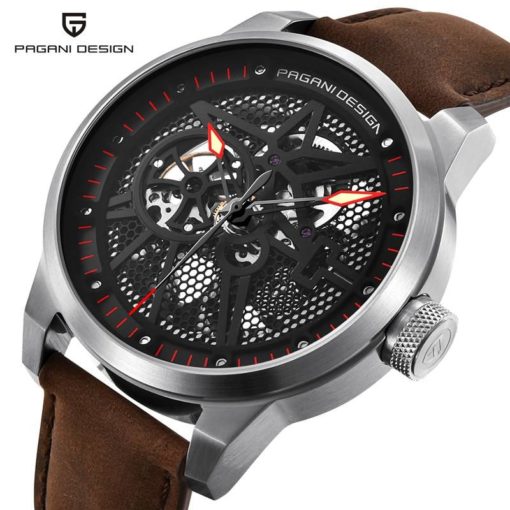 Leather Tourbillon Automatic Watch Mens Watches Watches