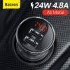 Baseus 24W Dual USB Car Charger Cell Phones & Accessories