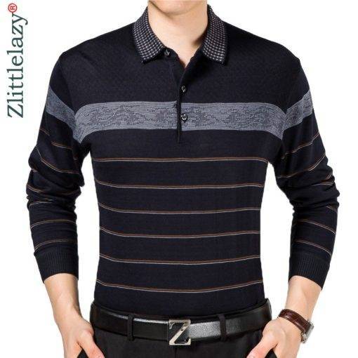 Casual Long Sleeve Business Polo Shirt Tops & Tees Men's Men's Clothing